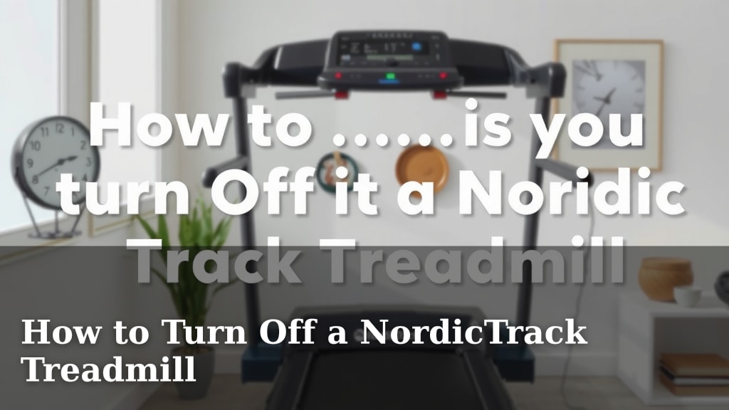How to Turn Off a NordicTrack Treadmill