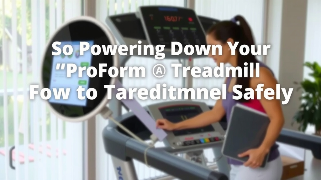 Powering Down Your ProForm Treadmill Safely