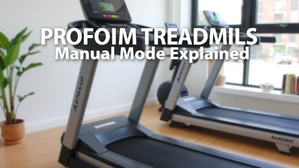 Getting Started with Your ProForm Treadmill: Manual Mode Explained