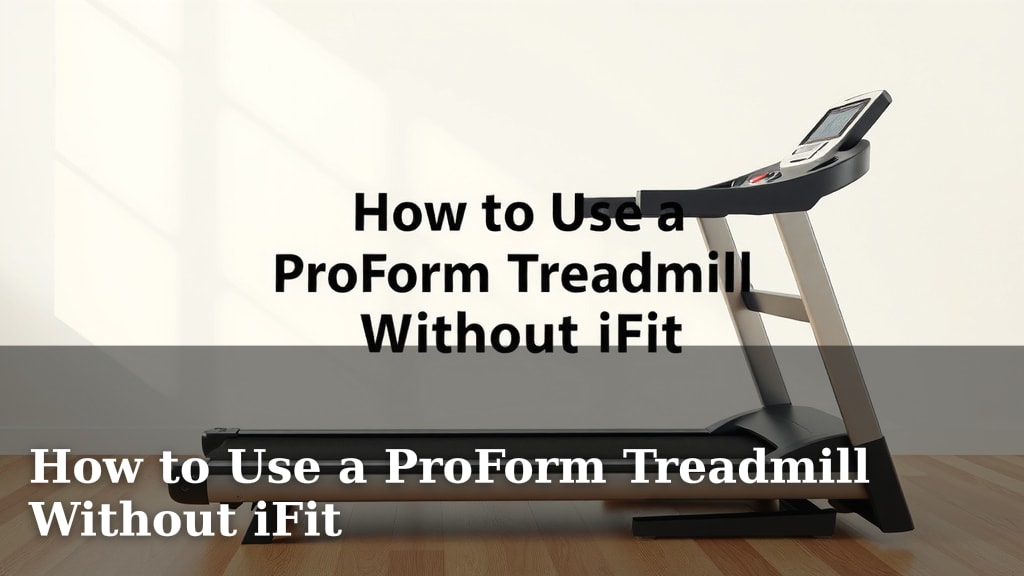 How to Use a ProForm Treadmill Without iFit