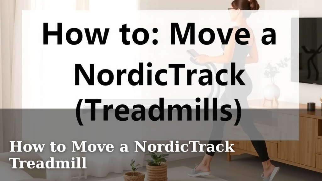 How to Move a NordicTrack Treadmill
